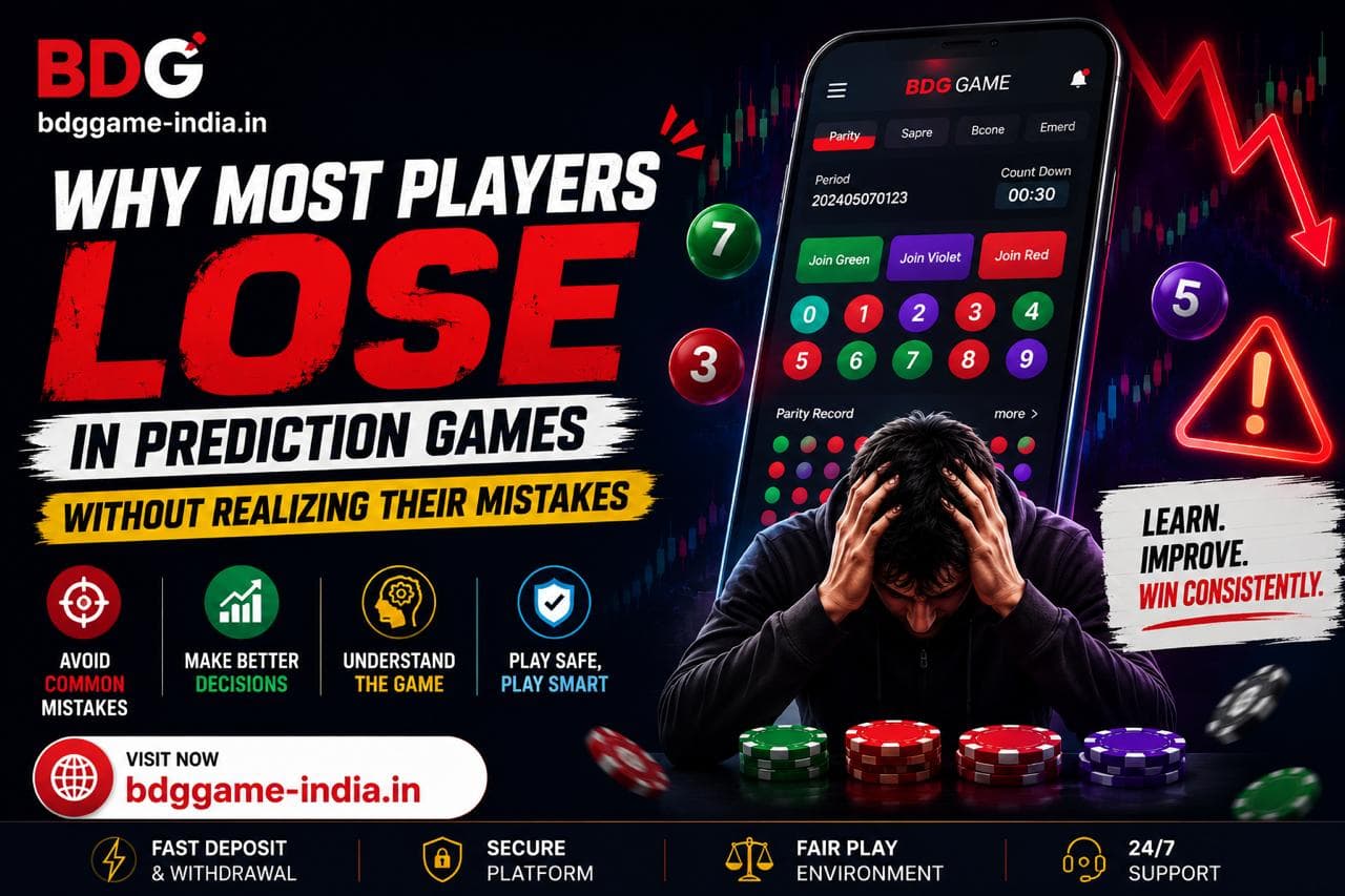 Why most players lose in prediction-style games on BDG Game India without realizing mistakes. bdggame-india.in