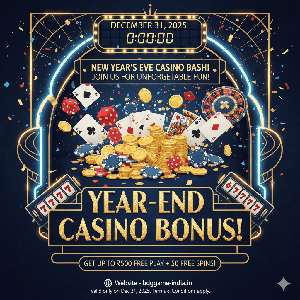 BDG Game New Year Eve 2025 Casino Bonus - Cards, Chips aur Roulette ke saath celebration